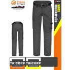 Tricorp WORK DARKGREY kopásálló 245g/m2 szervíz munkanadrág - munkaruha