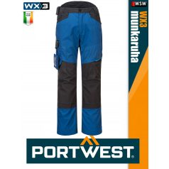  Portwest WX3 STEELBLUE prémium derekas munkanadrág ajándék térdbetéttel - munkaruha