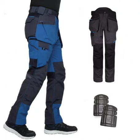 Portwest WX3 STEELBLUE prémium derekas lengőzsebes munkanadrág ajándék térbetéttel - munkaruha