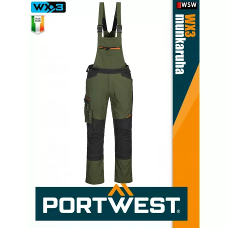 Portwest WX3 OLIVE prémium kantáros munkanadrág ajándék térdvédővel - munkaruha