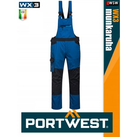 Portwest WX3 STEELBLUE prémium kantáros munkanadrág ajándék térdvédővel - munkaruha