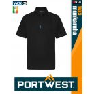 Portwest WX3 BLACK prémium galléros póló - munkaruha