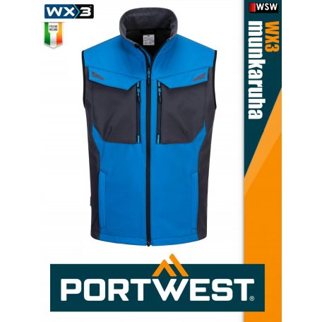 Portwest WX3 STEELBLUE prémium softshell mellény - munkaruha