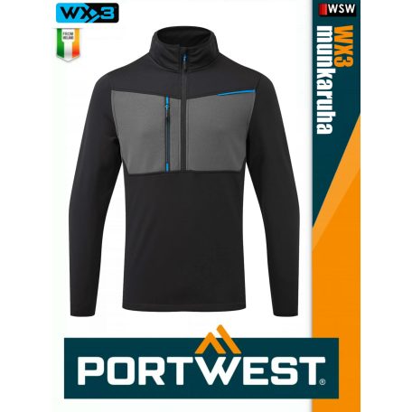 Portwest WX3 BLACK prémium technikai felső - munkaruha