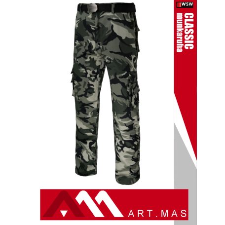 Artmas CLASSIC CAMO technikai kevertszálas kopásálló munkanadrág - munkaruha