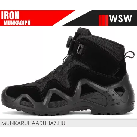 WSW IRONROL BLACK technikai fémmentes önbefűzős munkabakancs - munkacipő