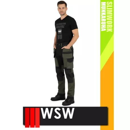 WSW SLIMWORK OLIVA TERRA technikai rugalmas deréknadrág - munkaruha