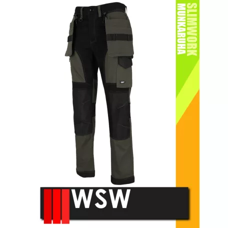 WSW SLIMWORK OLIVA TERRA technikai rugalmas deréknadrág - munkaruha
