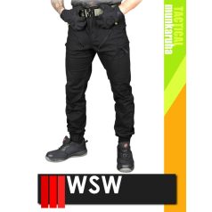   WSW MED TACTICAL BLACK technikai pamutgazdag deréknadrág - munkaruha