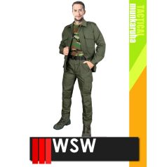  WSW MED TACTICAL GREEN technikai kevertszálas kabát és nadrág szett - munkaruha