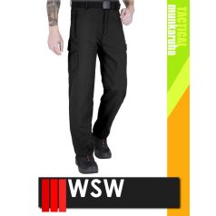   WSW MED TACTICAL BLACK technikai kevertszálas shell deréknadrág - munkaruha
