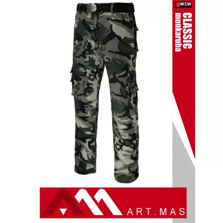 Artmas CLASSIC CAMO technikai kevertszálas kopásálló munkanadrág - munkaruha