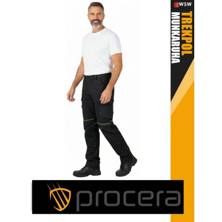 Procera ELASTIC BLACK TREKPOL stretch slimfit deréknadrág - munkaruha