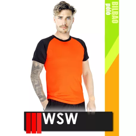 WSW ORANGE BILBAO technikai stretch lélegző póló - munkaruha