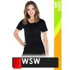 WSW HARVER COOL BLACK PORTO technikai stretch lélegző női póló - munkaruha
