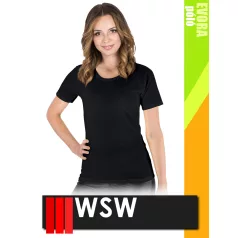   WSW HARVER COOL BLACK PORTO technikai stretch lélegző női póló - munkaruha