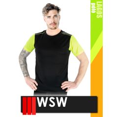   WSW HARVER COOL BLACKHV LAGOS technikai stretch lélegző póló - munkaruha