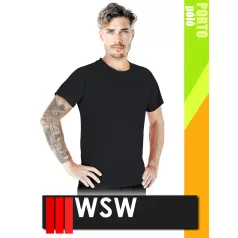   WSW HARVER COOL BLACK PORTO technikai stretch lélegző póló - munkaruha