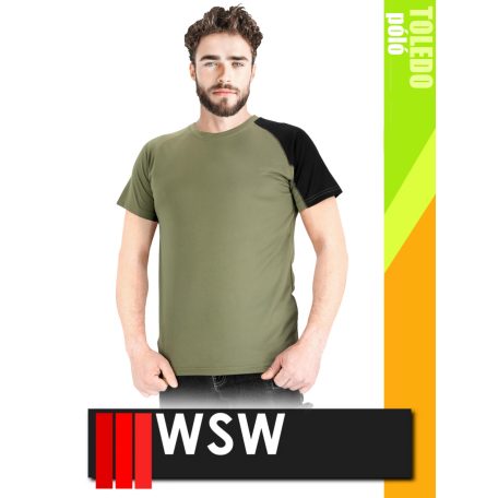 WSW ADVENTURE GREEN TOLEDO technikai stretch lélegző póló - munkaruha