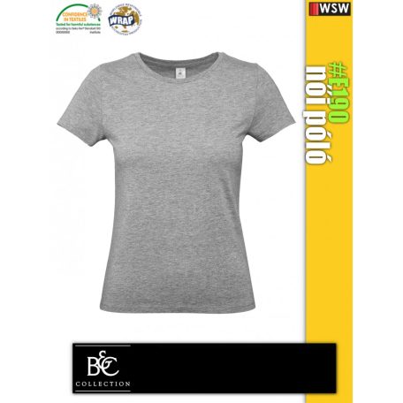 B&C #E190 női rövidujjú póló - munkapóló