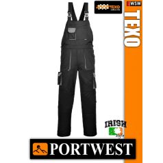 Portwest TEXO BLACK kantáros nadrág - munkaruha