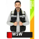 WSW BLACKHVY 3M TYTAN szellőző sokzsebes softshell technikai mellény - munkaruha