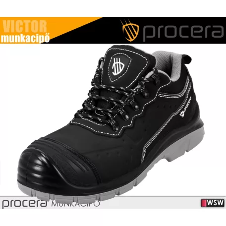 Procera VICTOR BLACK S3 technikai fémbetétes munkacipő - munkabakancs