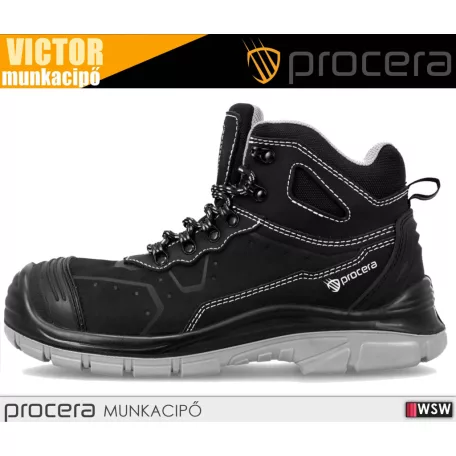 Procera VICTOR BLACK S3 technikai fémbetétes munkacipő - munkabakancs