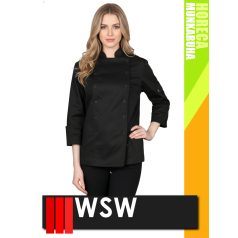 WSW HORECA BLACK VOLTA technikai női séfkabát - munkaruha