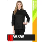 WSW HORECA BLACK VOLTA technikai női séfkabát - munkaruha