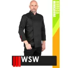 WSW HORECA BLACK VOLTA technikai férfi pamutgazdag séfkabát - munkaruha
