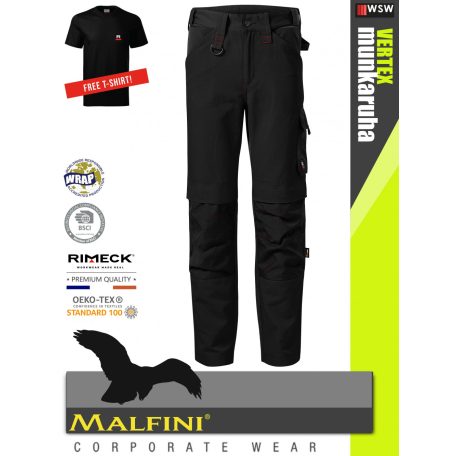 Malfini VERTEX BLACK férfi hőtükrös bélelt softshell kabát - munkaruha + ajándék prémium munkapóló