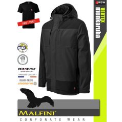 Malfini VERTEX PETROL férfi hőtükrös bélelt softshell kabát - munkaruha + ajándék prémium munkapóló