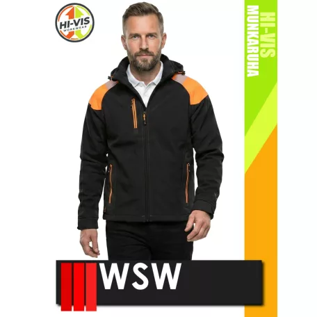 WSW BLACKHVO WIND technikai cippzáros softshell kabát - munkaruha