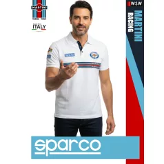   Sparco MARTINI RACING WHITE prémium technikai galléros póló - munkaruha
