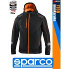 Sparco TECH BLACKORANGE YORK prémium rugalmas softshell kabát - munkaruha