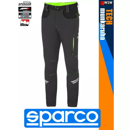 Sparco TECH GREYGREEN KANSAS prémium technikai stretch nyári derék munkanadrág - munkaruha