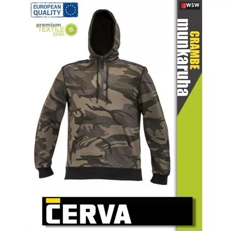 Cerva CRAMBE GREEN kapucnis pulóver - munkaruha