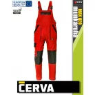 Cerva MAX NEO RED pamut technikai kantárosnadrág - munkaruha