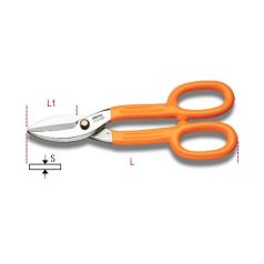 Bádogos olló amerikai modell, krómozott, nyél PVC-bevonattal_1112