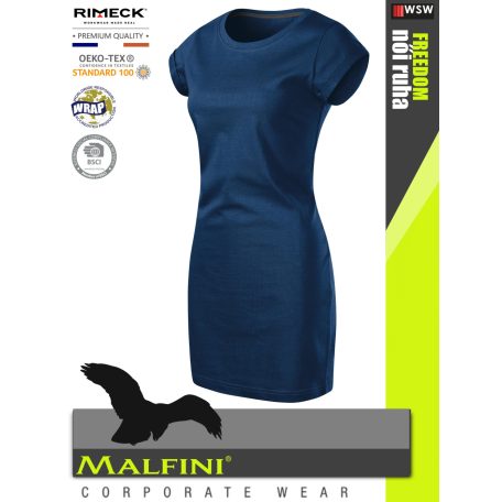 Malfini FREEDOM MIDNIGHT 100% pamut prémium női ruha 180 g/m2