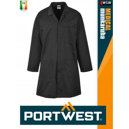 Portwest MEDICAL BLACK labor köpeny - munkaruha