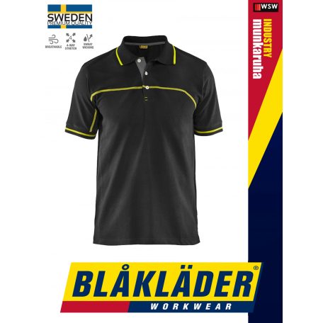 Blåkläder INDUSTRY BLACKYELLOW technikai pamutgazdag munkapóló - Blaklader munkaruha