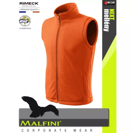 Malfini NEXT ORANGE polár unisex mellény - munkaruha