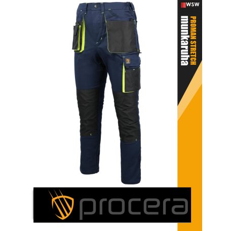 Procera PROMAN STRETCH NAVY technikai slimfit rugalmas deréknadrág - munkaruha