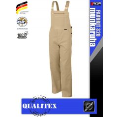 Qualitex FAVORIT 320 WHITE extra kopásálló pamut kantáros munkanadrág - munkaruha