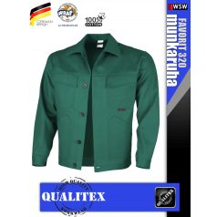   Qualitex FAVORIT 320 GREEN extra kopásálló pamut munkakabát - munkaruha
