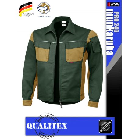 Qualitex PRO 245 ROYALBLACK prémium technikai kabát - munkaruha