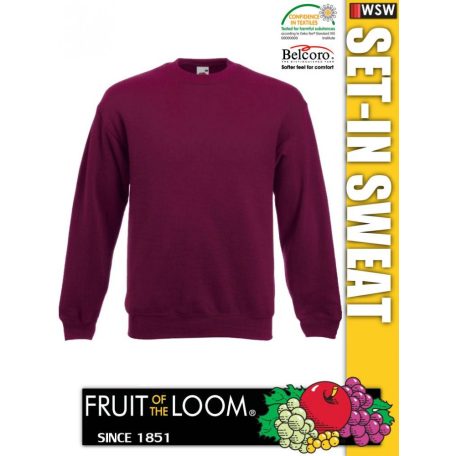 Fruit of the Loom SET-IN unisex pulóver