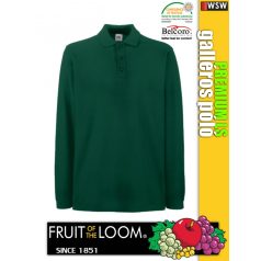   Fruit of the Loom PREMIUM LS piqué galléros hosszúujjú póló